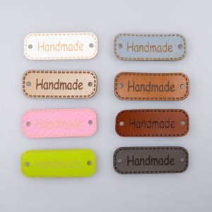 Эмблема «HANDMADE» 25x50 мм / Разные тона