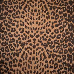 Плотная пестрая лайкра Scuba Leopard print / Kоричневaя