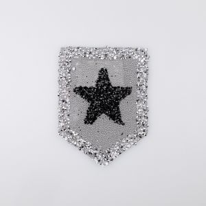 Приглаживаемый утюгом мотив 60x80 мм / Герб с декоративными камнями