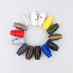 Tрубчатый стоппер  для шнура с одним отверстием / Разные тона