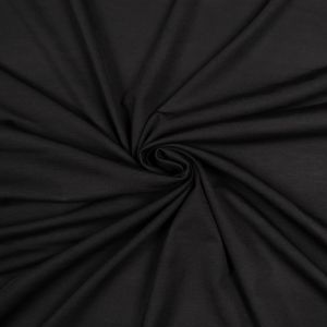 Толстая трикотажная ткань Soft-ponti / 5001 Чернaя