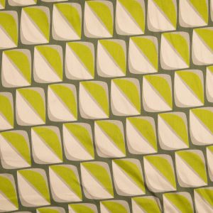 Вискозный сатин / 4 Oливковая- Светло-зеленaя