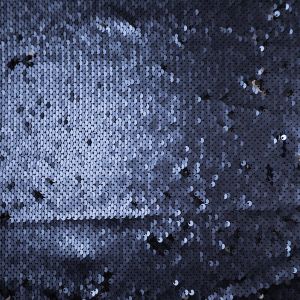 Ткань с двусторонними пайетками Pailette Penelope / D4 Темно-синий