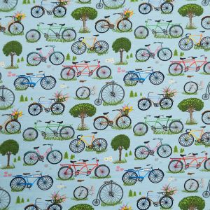 GOTS трикотаж / Cykeltur blå