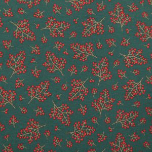 Рождественская ткань 280 Winter Berry Bloom