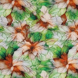 Вискоза Mosaic Floral / 3 Зеленaя