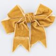 Бархатный бантик 13.5 x 13 cм / Золотистый