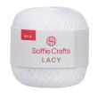 Нить для вязания крючком Soffie Crafts Lacy 50 г / Белая 01
