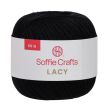 Нить для вязания крючком Soffie Crafts Lacy 50 г / Чернaя 03
