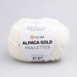 Пряжа с альпакой и пайетками YarnArt Alpaca Gold Paillettes 50 г / 9301 White