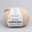 Пряжа с альпакой и пайетками YarnArt Alpaca Gold Paillettes 50 г / 9302 Cream